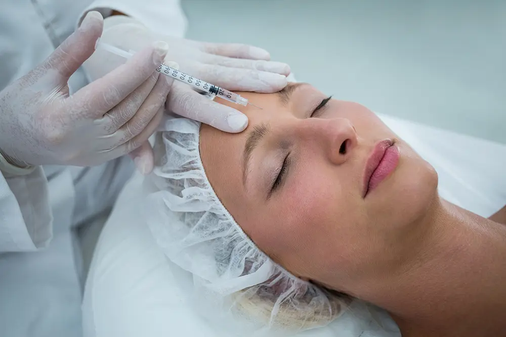 toxine-botulique-geneve-Patient Femme Botox Forehead